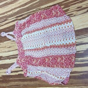 Rose + Olive swing flowy tank